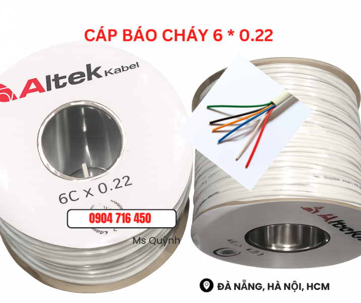 Cáp tín hiệu báo cháy, cáp loa 8x0.22 Altek Kabel Hà Nội, Đà Nẵng, Sài Gòn