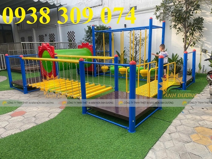 Bộ vận động đa năng thang leo ống chui nhà leo nằm ngang