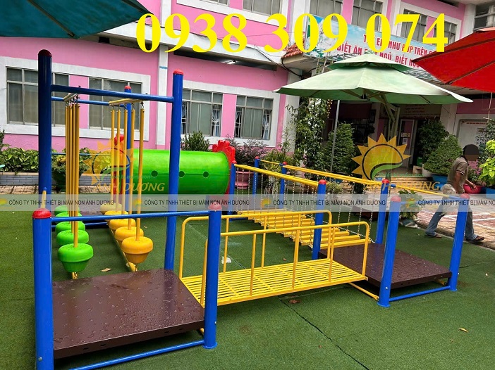 Bộ vận động đa năng thang leo ống chui nhà leo nằm ngang
