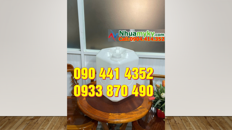 Can nhựa 25 lít vuông đựng hóa chất y tế, thuốc thú y