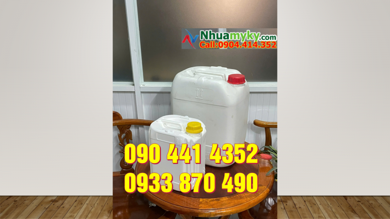 Can nhựa 25 lít vuông đựng hóa chất y tế, thuốc thú y