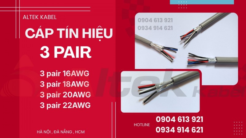 Cáp tín hiệu âm thanh chống nhiễu Altek Kabel 2x1x18AWG - Altek Kabel