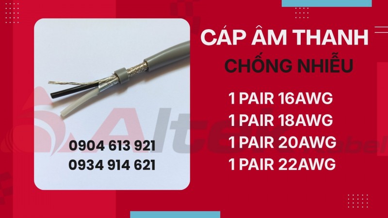 Cáp tín hiệu âm thanh chống nhiễu Altek Kabel 2x1x18AWG - Altek Kabel