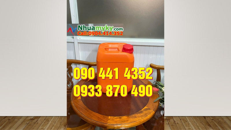 Can nhựa 20 lít đựng bazơ, vỏ thùng nhựa 25 lít đựng dầu 