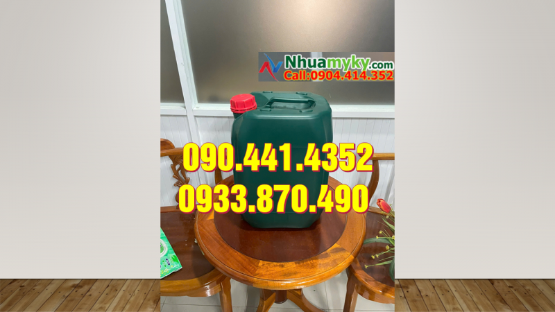 Can nhựa 20 lít đựng bazơ, vỏ thùng nhựa 25 lít đựng dầu 