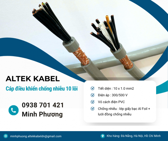 Mua cáp điều khiển chống nhiễu 10x1.0mm2 ở đâu uy tín?