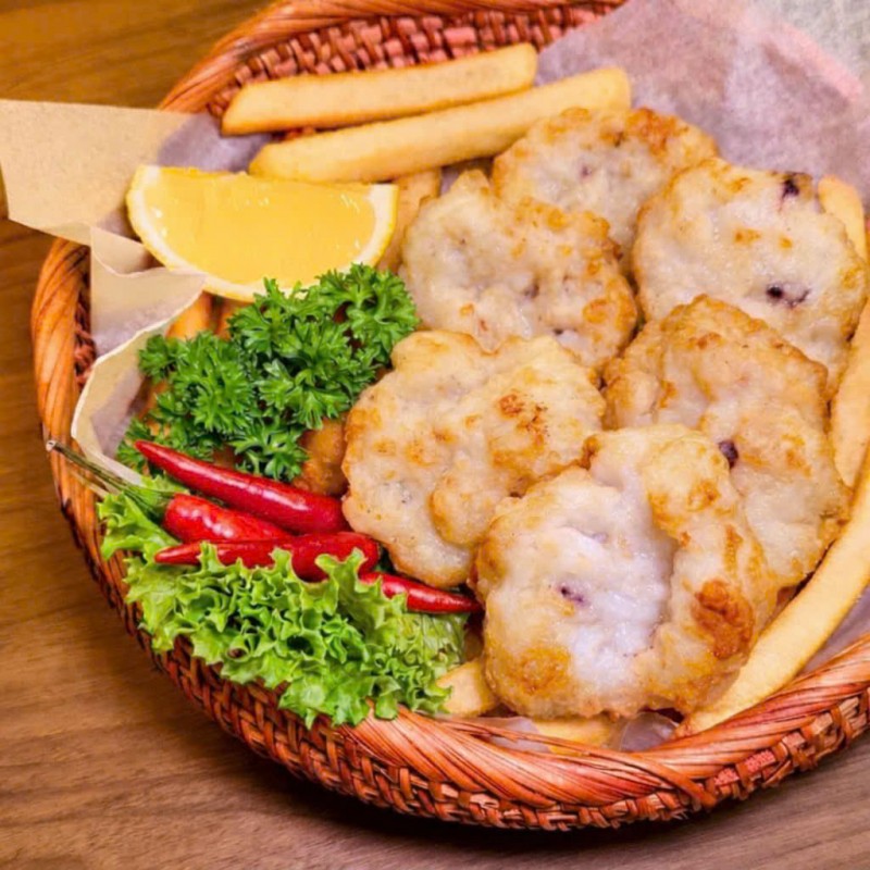 Chả Mực Giã Tay Hạ Long (Chiên) - Hút Chân Không - Khay 300gr