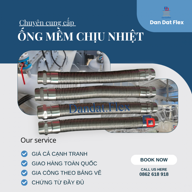 Ống Mềm Chịu Nhiệt Cho Hệ Thống Hơi Nóng Công Nghiệp 