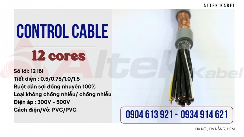 Cáp điều khiển chống nhiễu SH-500 12G0.75SQMM Altek Kabel