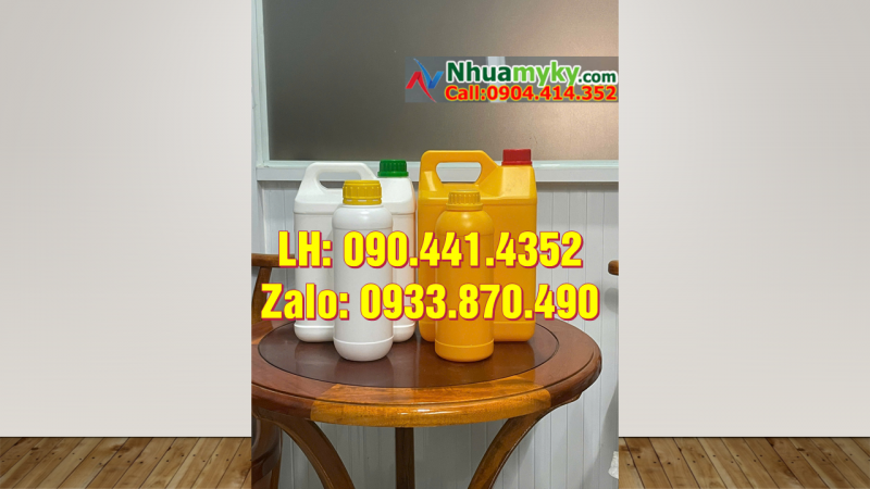 Can nhựa 5 lít đựng hóa chất có sinh khí, can nhựa 2 lít màu trong 