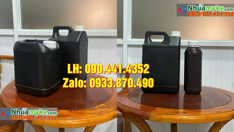 Can nhựa 5 lít đựng hóa chất có sinh khí, can nhựa 2 lít màu trong 
