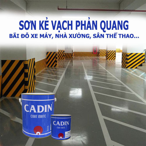 Sơn kẻ vạch phản quang Cadin KV100 Đồng Nai giao hàng nhanh