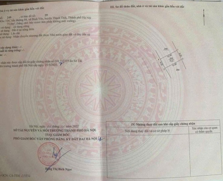 75m trục chính TĐC Linh Sơn mặt tiền 6m25, đường 10m vỉa hè 5m - 0332861467
