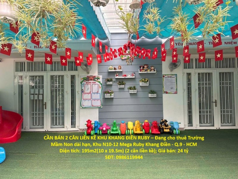 CẦN BÁN 2 CĂN LIỀN KỀ KHU KHANG ĐIỀN RUBY – Đang cho thuê Trường Mầm Non dài hạn