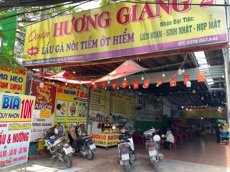 Bình Chánh SANG QUÁN NHẬU S/VƯỜN 500 m2 GIÁ : 159 tr ,  Có 7 – 10 phòng, Tel : 0336545468 (