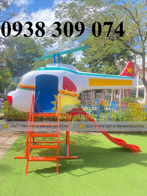 Cầu trượt máy bay trực thăng cho bé giá rẻ TPHCM