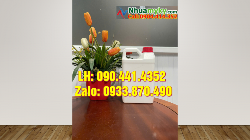 Vỏ can nhựa 2 lít đựng hương liệu, can nhựa 5 lít đựng tinh dầu 