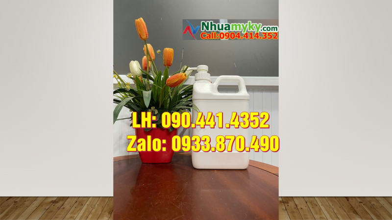 Vỏ can nhựa 2 lít đựng hương liệu, can nhựa 5 lít đựng tinh dầu 