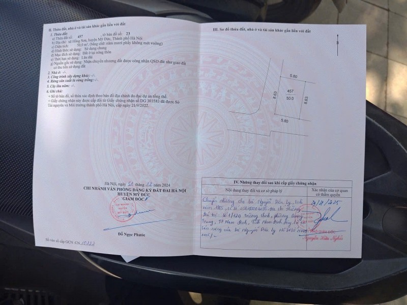 CHÍNH CHỦ BÁN ĐẤT KHÔNG QUA TRUNG GIAN xã Hồng Sơn, huyện Mỹ Đức, TP Hà Nội