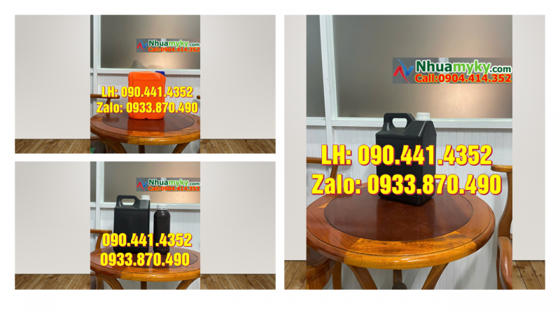 Can 1 lít đựng nước rửa tay, can 2 lít đựng nước lau sàn