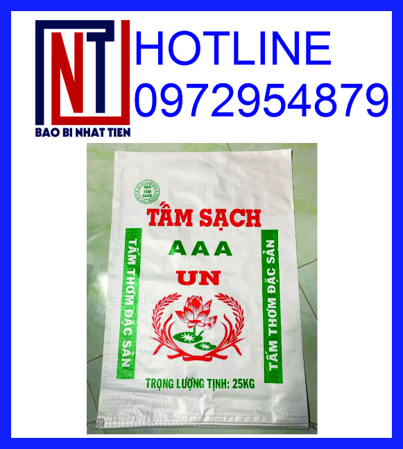 Bao PP dệt in flexo đựng phân bón, gạo, bột mì...