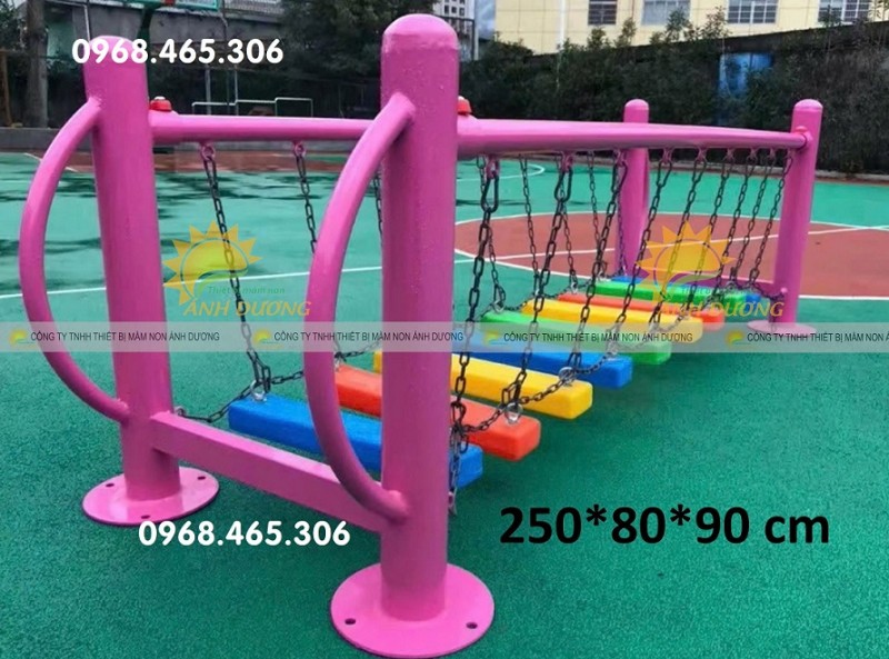 Bộ vận động thăng bằng mầm non, cầu thăng bằng giao động trẻ em