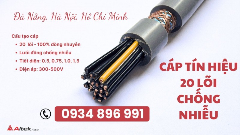 Cáp Điều Khiển 20 x 0.75mm² cung cấp tại Hà Nội, Hải Phòng 