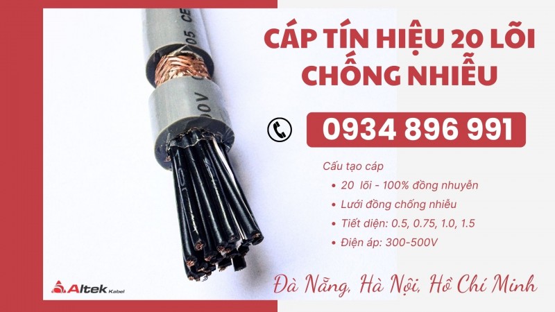Cáp Điều Khiển 20 x 0.75mm² cung cấp tại Hà Nội, Hải Phòng 