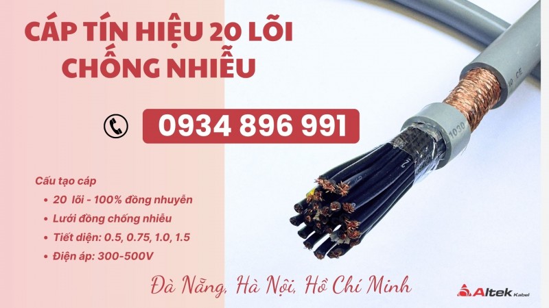 Cáp Điều Khiển 20 x 0.75mm² cung cấp tại Hà Nội, Hải Phòng 