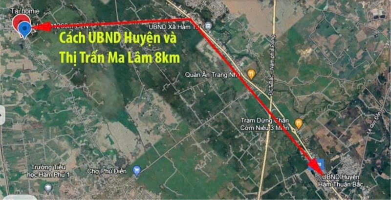 HOT ĐẤT ĐẸP - GIÁ TỐT CHÍNH CHỦ BÁN NHANH LÔ ĐẤT Xã Hàm Phú, Hàm Thuận Bắc, Bình Thuận