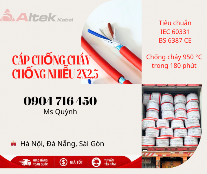 Cáp Chống Cháy Chống Nhiễu Altek Kabel Giá Tốt Dùng Cho Hệ Thống Báo Cháy