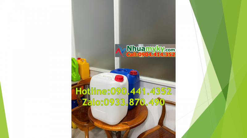 Can nhựa 10 lít trắng trong, can nhựa 20 lít trắng trong đựng hóa chất