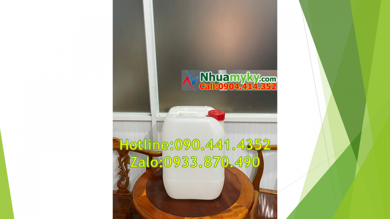 Can nhựa 10 lít trắng trong, can nhựa 20 lít trắng trong đựng hóa chất