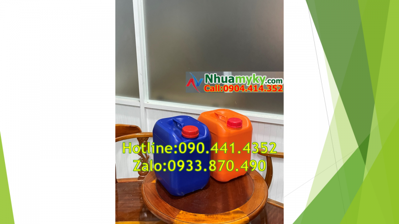 Vỏ can nhựa 5 lít đựng sút, can 1 lít đựng kiềm 