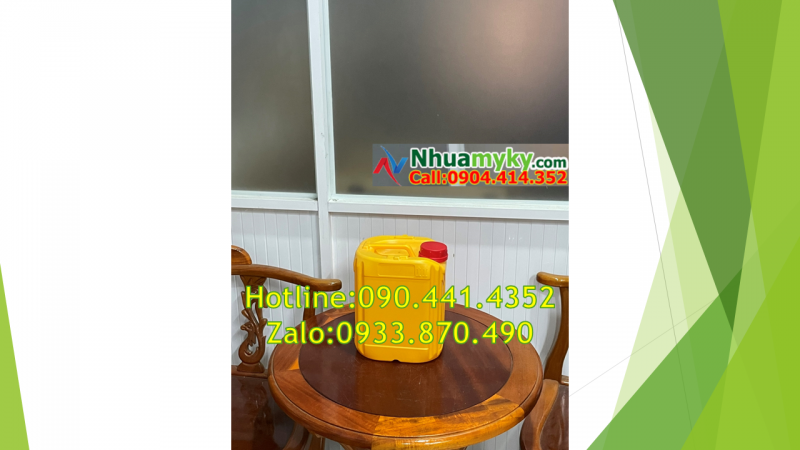 Vỏ can nhựa 5 lít đựng sút, can 1 lít đựng kiềm 