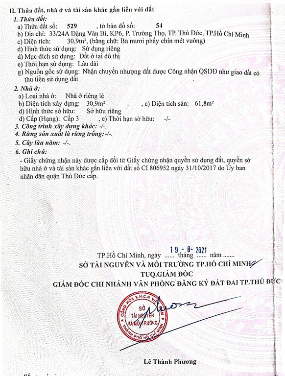 CHÍNH CHỦ Cần Bán Nhà ĐẸP Đặng Văn Bi, Phường Trường Thọ, TP Thủ Đức - Hồ Chí Minh