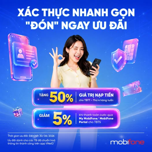 Xác thực sim chính chủ - Tránh lỗi lo khóa sim, nhận ngay ưu đãi xịn