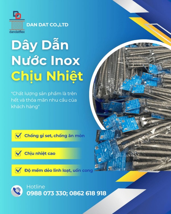 Dây Dẫn Nước Inox/Ống Mềm Dẫn Nước Nóng Lạnh/Dây Cấp Nước Vòi Chậu Lavabo