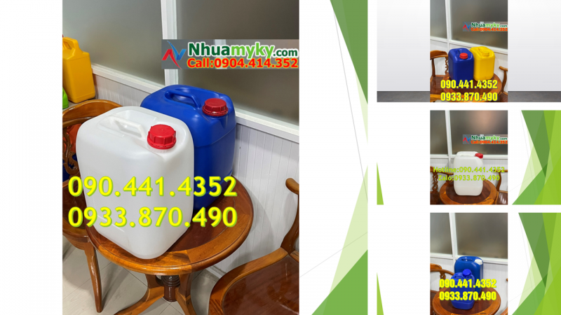 Can nhựa 25 lít đỏ đựng hóa chất nguy hại, thùng nhựa 20 lít đựng axit 