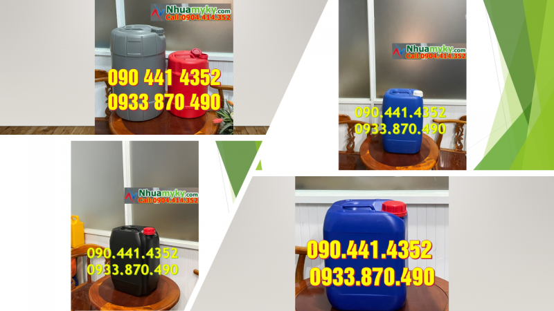 Can nhựa 25 lít đỏ đựng hóa chất nguy hại, thùng nhựa 20 lít đựng axit 
