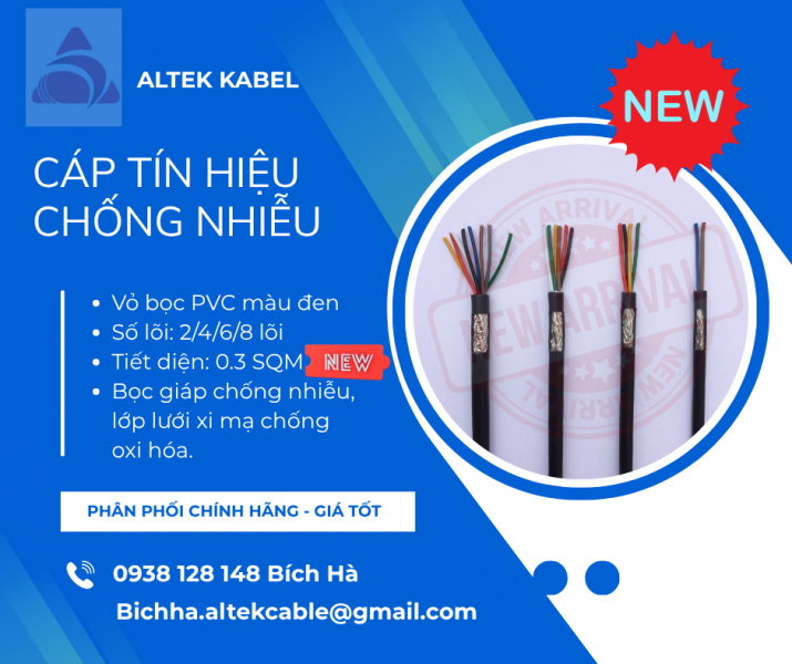 Cáp tin hiệu chống nhiễu 0.3mm Altek Kabel chính hãng