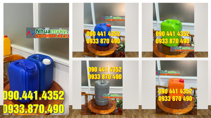 Can nhựa 10 lít đựng kiềm, can nhựa 10 lít trong đựng nước muối sinh lý 