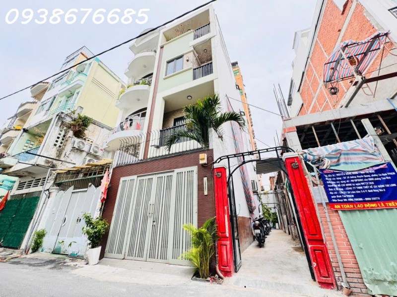 BÁN NHÀ 5 TẦNG BTCT MỚI- CĂN GÓC 3 MẶT TIỀN KINH DOANH Đ.HUYỀN QUANG, QUẬN 1- 4M*16M SH VUÔNG ĐẸP-