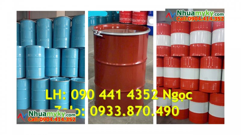 Thùng phuy sắt nắp kín, thùng phuy sắt nắp hở sẵn số lượng lớn Q12