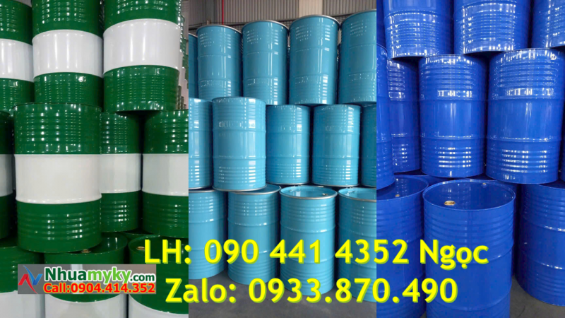 Thùng phuy sắt đựng hóa chất chống cháy, vỏ thùng phuy sắt đựng nhớt 