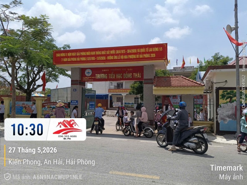 Bán đất đẹp Tê Chử, Đồng Thái, An Dương, Hải Phòng - Ô tô vào tận nơi - Giá chỉ 1,55 tỷ