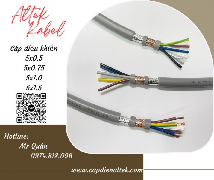 Cáp điều khiển Altek Kabel SH-500 5G1.5 – chống nhiễu