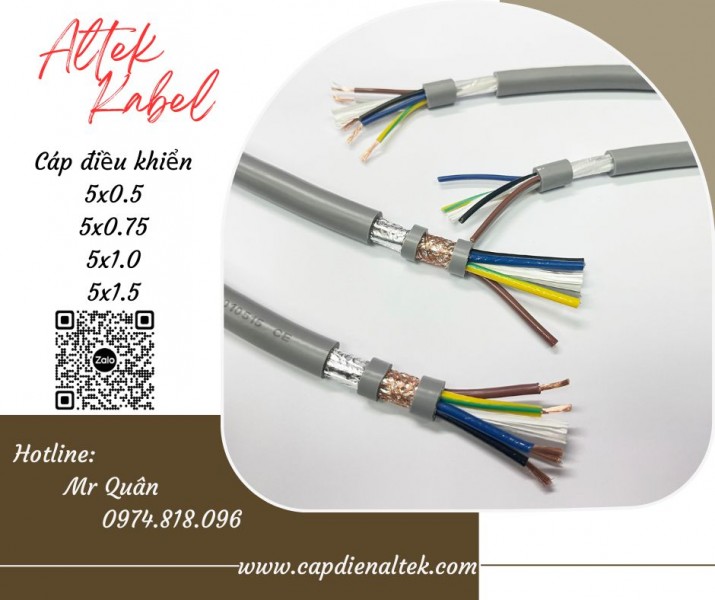 Cáp điều khiển Altek Kabel SH-500 5G1.5 – chống nhiễu