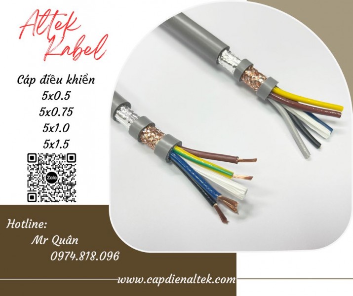 Cáp điều khiển Altek Kabel SH-500 5G1.5 – chống nhiễu