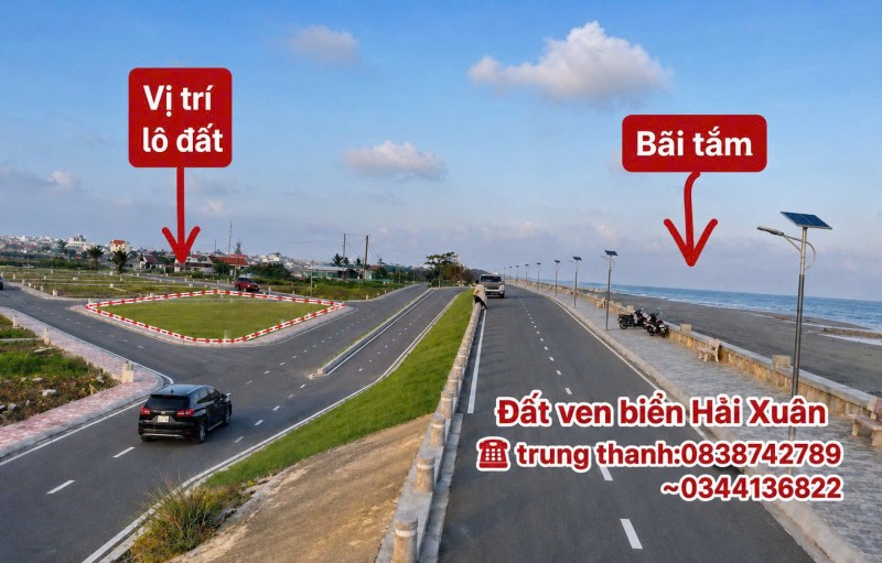 Đất ven biển Hải Xuân – Chỉ từ (1,6 - 2,3 tỷ) - Diện tích 81m2 đến 109m2 - Tiềm năng tăng giá mạnh